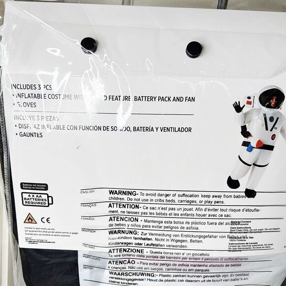 Morph Astronaut Inflatable Costume, Sound Battery Pack & Fan Adult Size New Hall - Picture 4 of 4